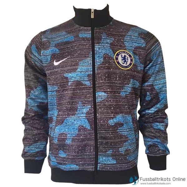 Chelsea Sweatjacken 2017-18 Blau Grau Fussballtrikots Günstig